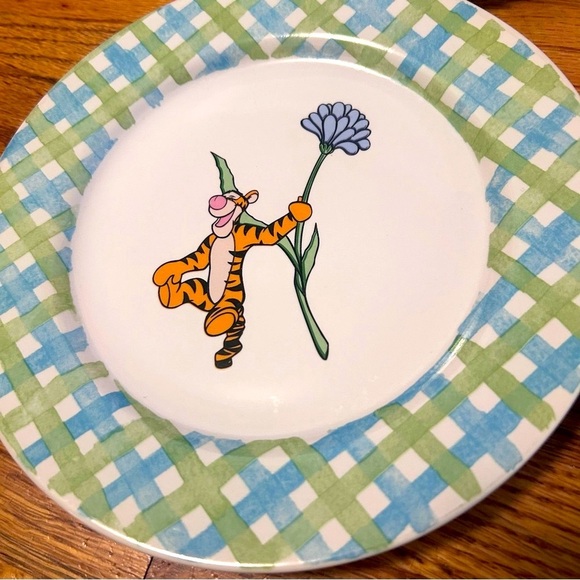Disney Winnie the Pooh Set of 8inch Plates Pooh Tigger Eyore Piglet Excellent - Picture 5 of 10